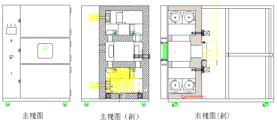 三綜合試驗(yàn)箱產(chǎn)品結(jié)構(gòu)圖